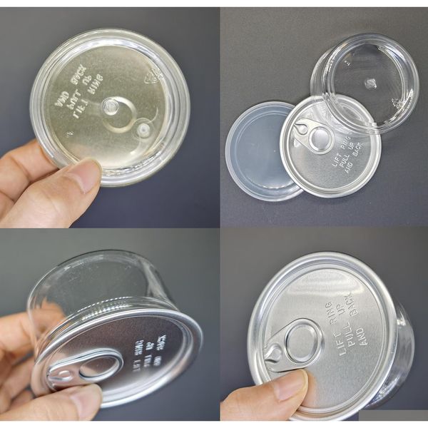 

3.5g clear pet can flower dry herb cans ring pull aluminum lid jars food grade 100ml airtight concentrate foo qyleju bdebaby