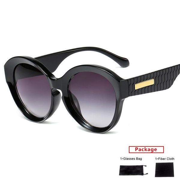 

mimiyou retro round sunglasses women oversized elegant sun glasses men fashion brand desgin uv400 eyeglasses lady shades oculos, White;black