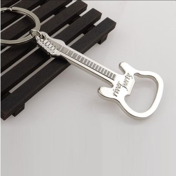 

alloy beer guitar bottle opener gift zinc keychain keyring chain key ring kitchen tools