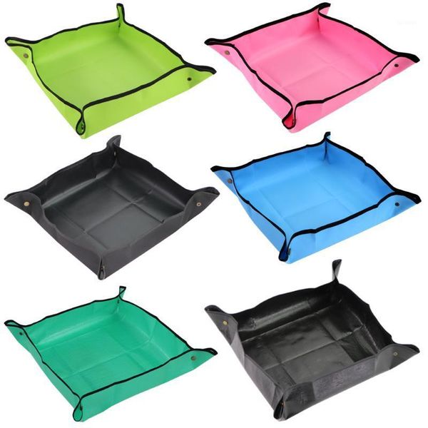 Plantadores Pots Jardim Plantando Mat PVC PE Repotting Quadrado Impermeável Dobrável Dobrável Transplante de Tarp Potting Pad Potting Indoor Soil Remoção