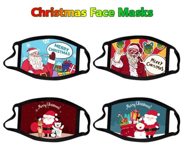 

xmas masks fashion christmas printed kids cotton cloth face mask anti dust fog snowflake mouth cover breathab