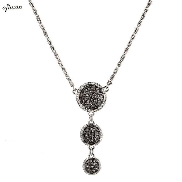 

triple pendant necklace collier femmes, Silver