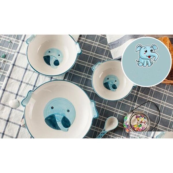 

bowl/spoon/dish food 4pcs/set cartoon flatware fruits rice salad pottery ceramic bowl soup tablewa jllkzu powerstore2012