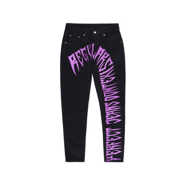 

2021 new jeans embroidered for man hip hop... perfect black pants. byi6, Blue