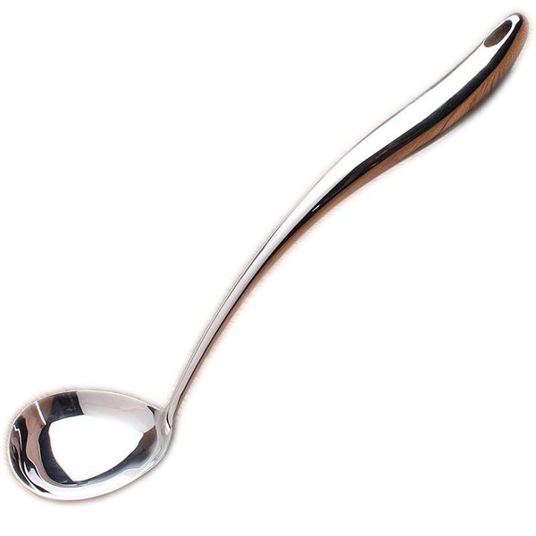 

горячие продажи длинная ручка высококачественный суп ковш горячей устойчивый нержавеющая сталь большая ложка большие ковши бесплатная достав