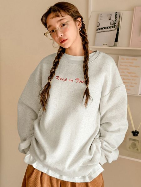 

dazy slogan graphic drop shoulder oversized thermal sweatshirt j3om#, White;black