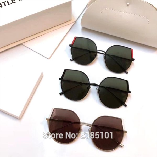 

fashion women sunglasses eye 2020 cat brand design vintage de retro gentle sun glasses for female oculos sol dans djlfs, White;black