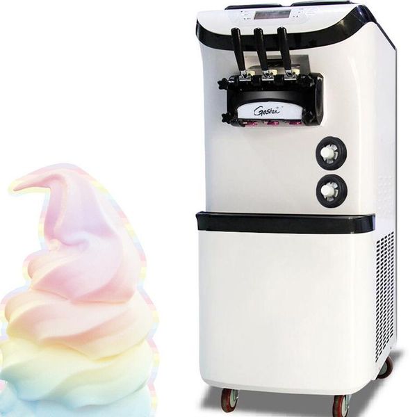 

large output ice cream making machine vertical three flavors soft ice cream machine