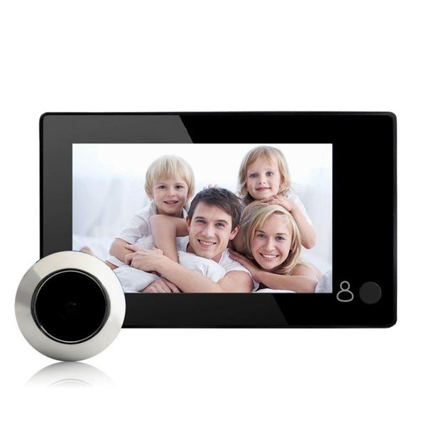 

new digital door viewer 4.3inch large screen monitor 145 degree home security wireless peephole camera