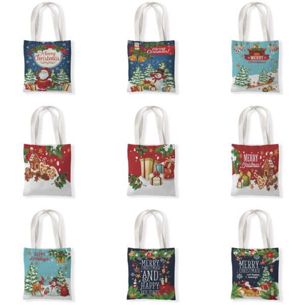 

the latest size 33x37cm, christmas gift bag, christmas decoration canvas shoulder bag, student handbag, christmas bag, ing