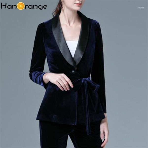 

shawl collar sashes long velvet blazer fashion 2019 high-end professional single breasted slim leisure suit jacket1, White;black