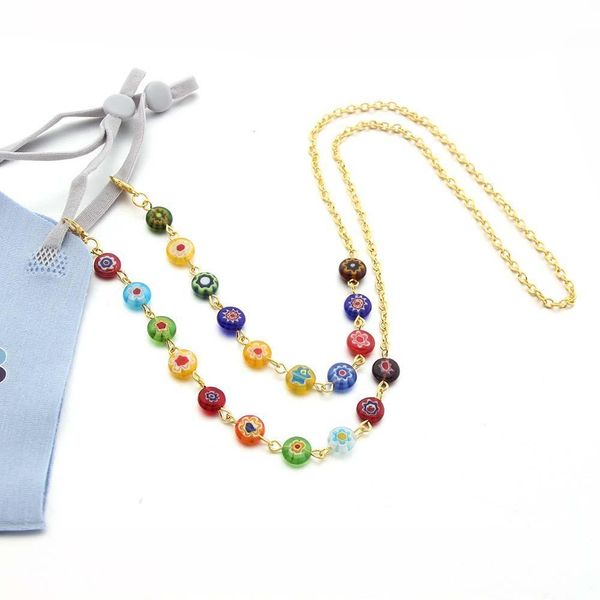 

2020 chic flower beads mask chain gold color mask strap necklace mask lanyard sunglasses accessories h jlldcr