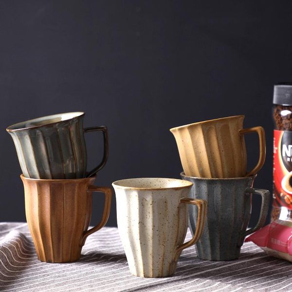 

japanese rough pottery mug custom logo ceramic mug wholesale water cup gift ceramic coffee cup milk