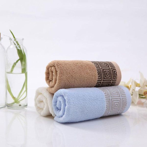 

flc 2pcs/set jacquard soft cotton face towel for adults thick bathroom super 33x74cm 201