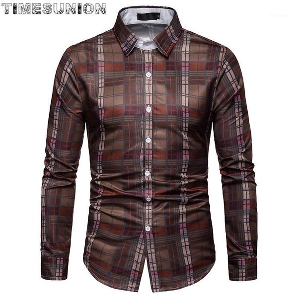 

chemise homme plaid checked oxford button-down shirt smart casual classic contrast standard-fit long sleeve dress shirts1, White;black