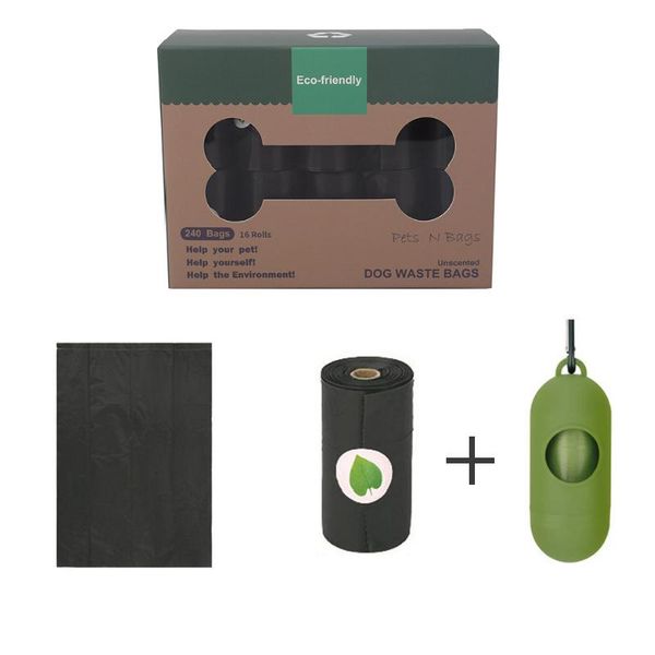 

8/20 rolls dog poop bag биоразлагаемые экологичные сумки pet отходов диспенсер открытый перевозчик pet poop сумки аксессуары для собак wmtse