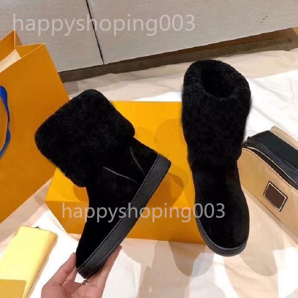 

women winter warm boots snow boots casual booties flat ankle boots wool travel booties new fashion boot women winter, Black