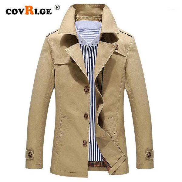 

covrlge brand male overcoat long jacket coat men men's trench business trenchcoat masculina windbreaker outwear cotton fabric1, Tan;black
