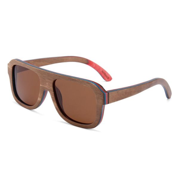 

conchen bamboo sun glasses 2019 square frame promo polarized wooden sunglasses mens