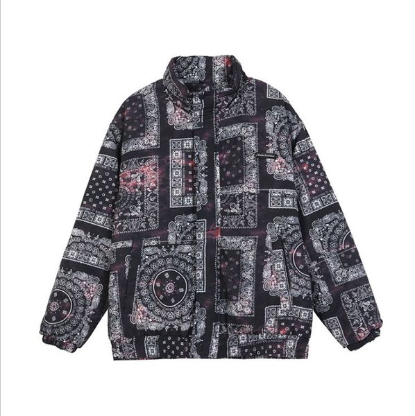 

new luxury kapital 2021 men west coast caju black flower blue flame *jackets/down jackets cotton winter coats # c8 ca8f