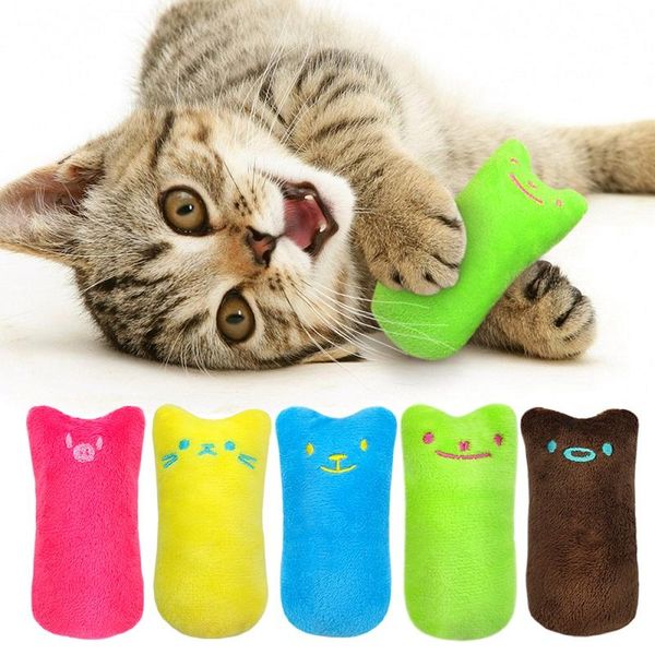 

cat toys funny interactive plush toy pet kitten chewing teeth grinding catnip thumb bite mint playing pillow scratcher