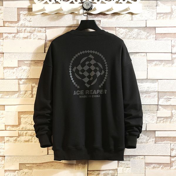 

2021 new brand men's long sleeve sweatshirt men comfortable print pullover male casual bottoming hoodies k9zr, Black