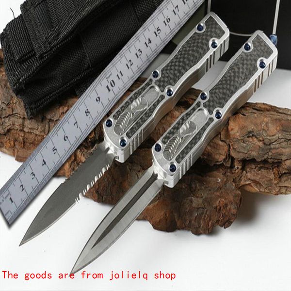 

quality bmt d2 knife blade high folding auto t6 aluminum handle carbon fiber outdoor tactical hunting camping knife tool survival qynf flo8