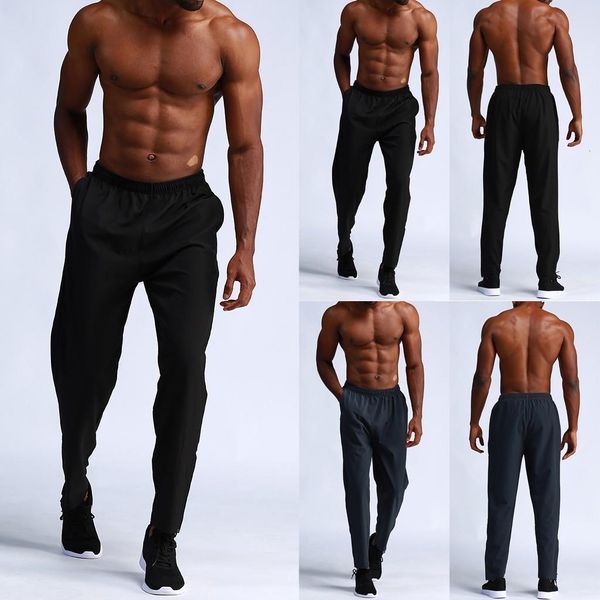 

men's outdoor sports running trousers solid new fashion casual long pants long pant leisure streetwear pantalones de hombre#d5, Black