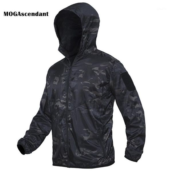 

men's tactical waterproof bomber jacket summer lightweight army male camouflage soft shell multicam windbreakers coats1, Black;brown