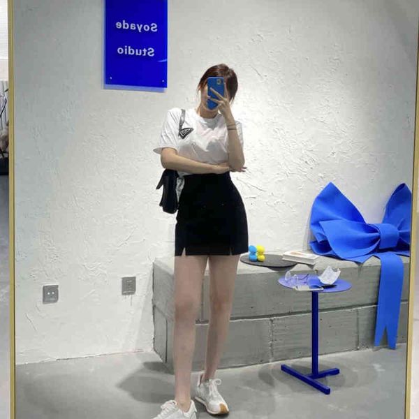 

men's t-shirts pujia spring and summer couple's basic triangle round neck short sleeve t-shirt women's 5cop, White;black