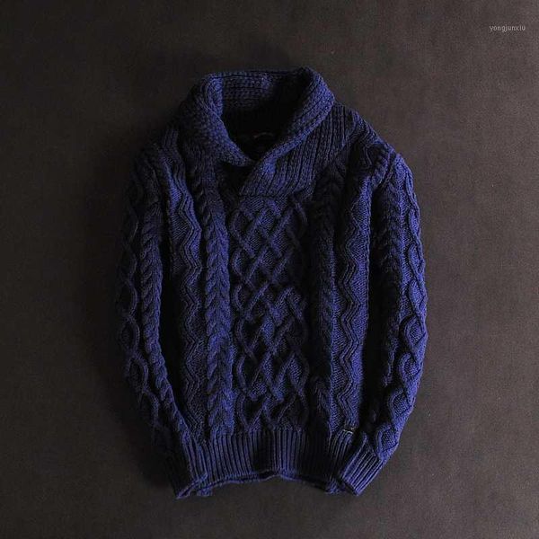 

men's fashion half turtleneck sweater men's european and american simple winter twisted thick sweater1, White;black
