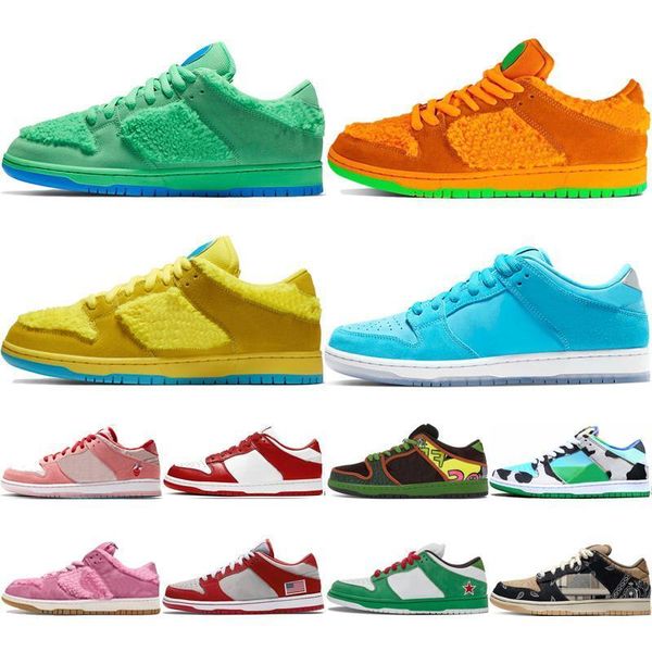 

chunky dunky men low running shoes green orange yellow bear blue fury valentine's day university red kentucky mens trainers sneakers