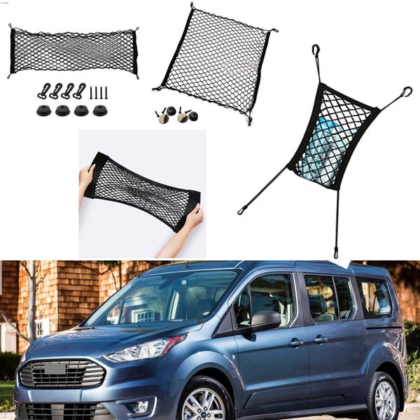 Per Ford Transit Car Vehicle Nero Baule posteriore Cargo Bagagli Organizzatore Stoccaggio Rete per sedili verticale semplice in nylon
