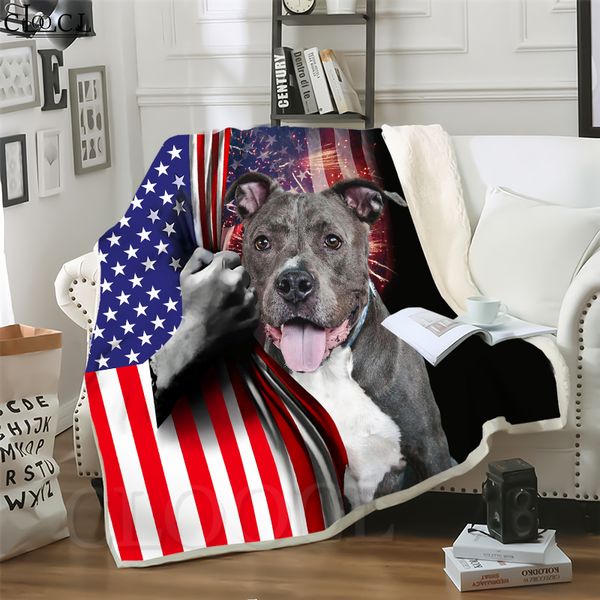 

cloocl animal funny dog 3d print harajuku air conditioning blanket sofa teens bedding throw blankets plush quilt