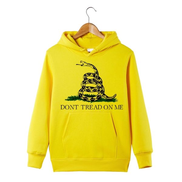 

gadsden flag hoodie funny don't tread on me hoodie sweatershirt men women gadsden pullover hoodie sweatershirt 201202, Black