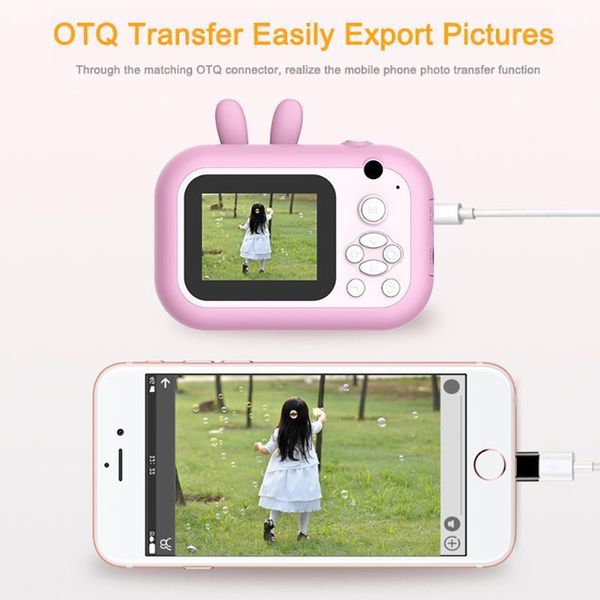 

children camera digital print camera cute baby video camcorder 2.4 inch pgraphy with 3 rolls printing papers1