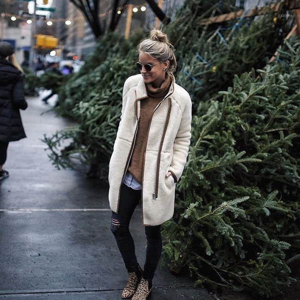 

coat women 2020 spring and autumn fashion high collar zipper button long-sleeved europes winter coats womens vestidos ony1000731, Black