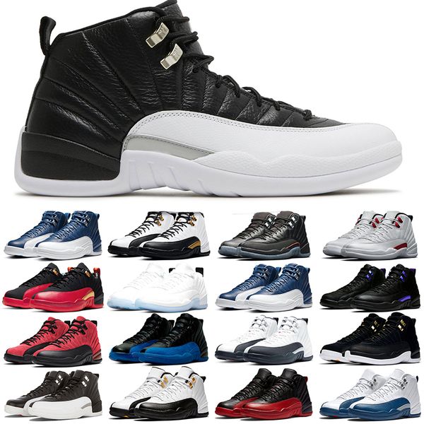 

12s playoffs 2022 utility royalty twist ovo basketball shoes men 12 reverse flu game university gold taxi master dark concord indigo french