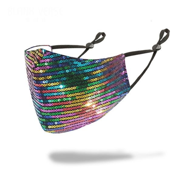 

designer printed women sequins face bling cycling camping travel mask washable reusable#626