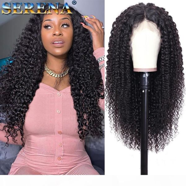 

brazilian deep wave 4*4 lace closure wig curly pre pluceked 4x4 13x4 lace closure human hair wigs for black women 360 wigs, Black;brown