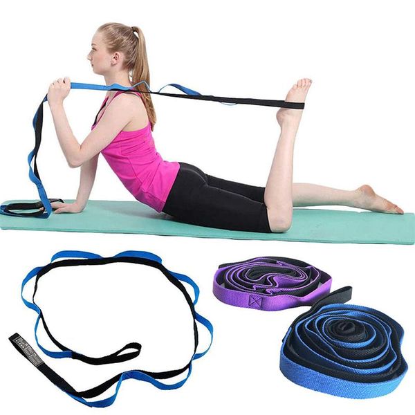 

resistance bands 2m/6.6ft yoga stretch strap aerial anti-gravity rope with grip loops fitness gym workout waist leg belt