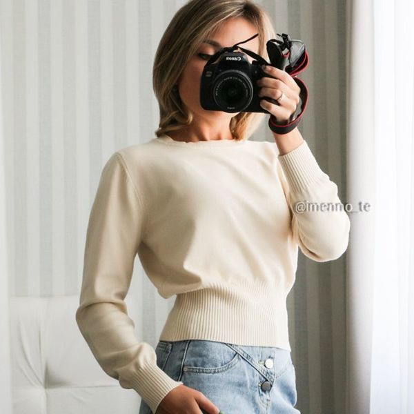 

gigogou fall 2020 crop sweater knitted kawaii cute sweaters long sleeve yellow pink women winter clothes female pullover jumper lj201127, White;black