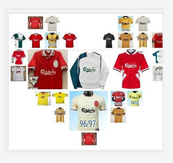 

джеррард барнс ретро футбол джерси 2005 г. оуэн далглиш 00 01 96 97 10 11 торрес 08 09 82 89 91 85 86 киань футбол, Black;yellow