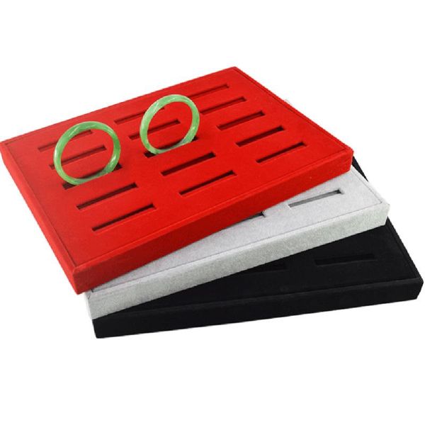 

velvet box браслет 15 вставка сетки дисплей tray jewelry case, Pink;blue