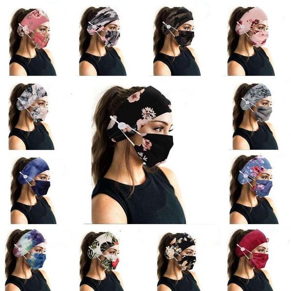 

dye with sweat tie sports button designer face cover holder fashion hair bands galaxy print protect ear headband mouth m