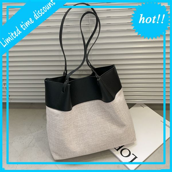 

autumn and winter high capacity women's bag 2020 new fashion foreign style versatile one shoulder handbag net red canvas tote