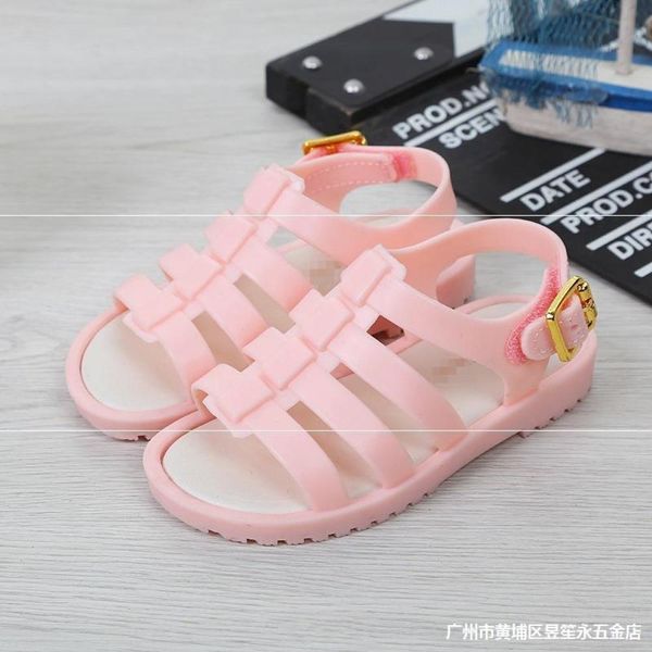 

sho melissa roman children's sandals beach hole student, Black;red