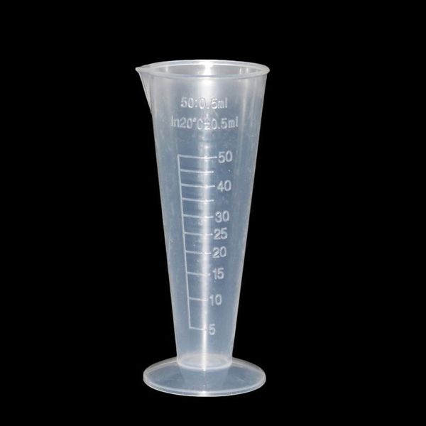 

50ml cone plastic measuring cylinder graduated measuring cylinder tools chemistry laboratory test school suppli bbydlo