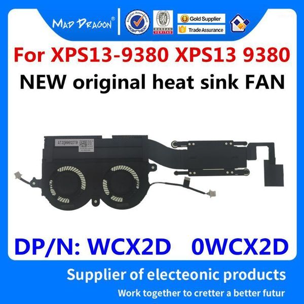 

lapcooling pads original cpu / graphics heatsink fan assembly for xps13 9380 xps 13-9380 dp/n: wcx2d 0wcx2d at2q0001dt01