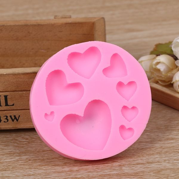 

8 heart-shaped silicone diy cake molds wedding cookies er fondant cake decorating tools sugar craft candy clay chocolate gumpaste mould